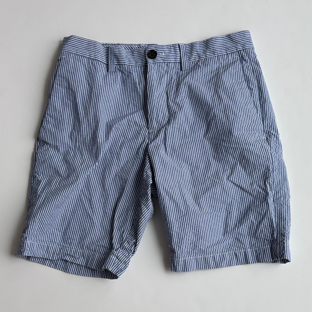 Seersucker shorts Teen boy / mens Banana Republic Aiden Blue Pinstripe sz 28